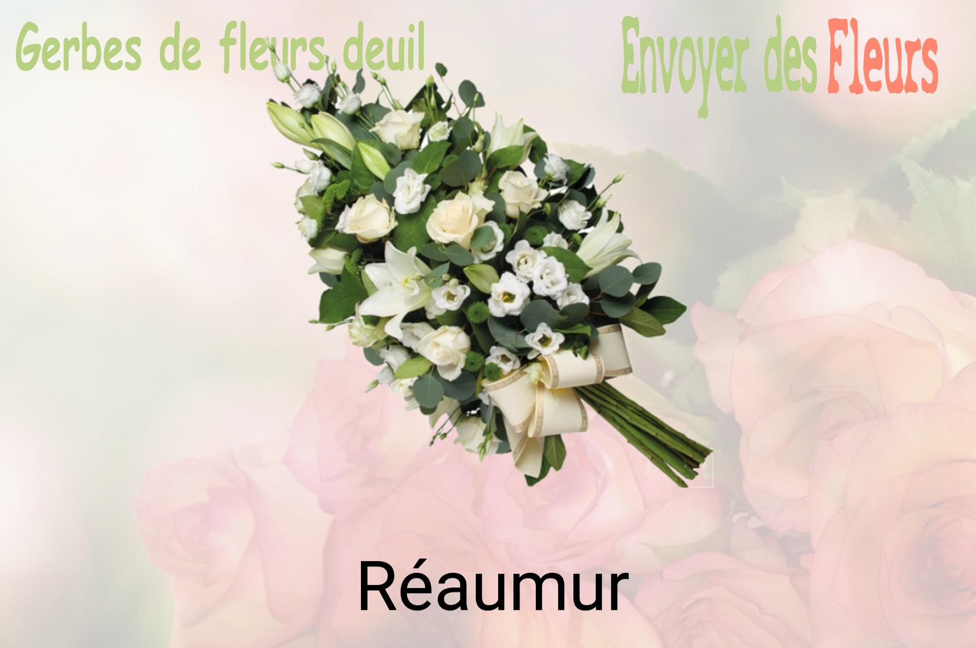 Gerbe de fleurs de deuil livrée à Réaumur